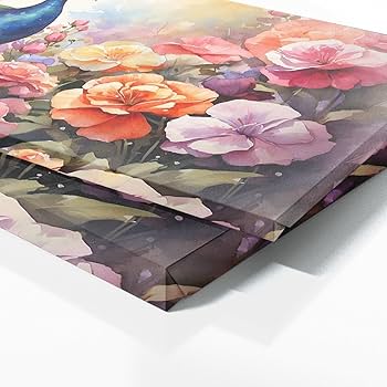 Amazon.com: Sense Canvas Peacock Elegance 56 Canvas Art